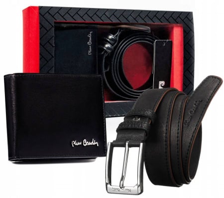 Seturi Cadou - Set cadou barbati portofel si curea din piele naturala Pierre Cardin PTR-ZM-PC15