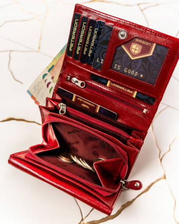 Set cadou dama Peterson PTR-PTN SET-D-02-KCS , portofel dama din piele naturala + breloc [6]