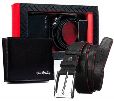 Seturi Cadou - Set cadou portofel barbati din piele naturala si curea Pierre Cardin PTR-ZM-PC8