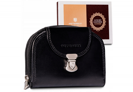 Portofele Dama - Portofel dama din piele naturala Peterson PTR-PTN RD-28-GCL BL