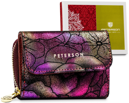 Portofele Dama - Portofel dama din piele naturala Peterson PTN 423229-MD PUR