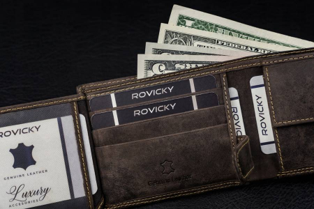 Skórzany portfel dla mężczyzny z ochroną RFID — Always Wild [3]
