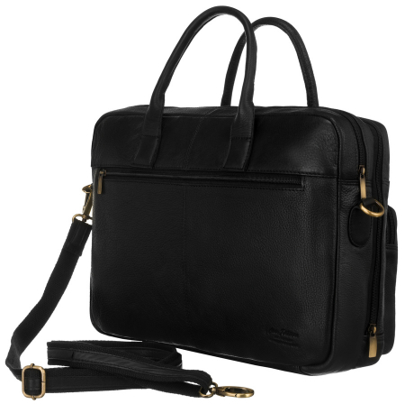 Geanta barbati pentru laptop incapatoare din piele naturala - Peterson PTR-PTN LAP-31702-NDM BL [2]