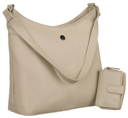 Genti Piele Naturala - Geanta de dama din piele naturala cu portofel - Peterson PTR-PTN 6104-DS-5162 LIG