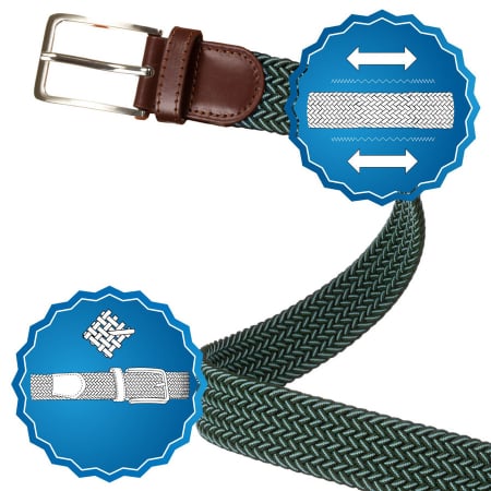 Curea verde din material sintetic și piele ecologică - Rovicky PTR-R-PAR-PU-115-0970 GR [4]