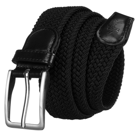 Accesorii Barbati - Curea neagra din material sintetic și piele ecologică - Rovicky PTR-R-PAR-PU-115-0987 BL