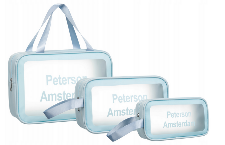 Import - Set 3 genti pentru cosmetice Peterson PTR-PTN KOS-3W1-6191 BLU