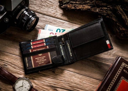 Set cadou portofel barbati din piele naturala + portcard Peterson PTR-PTN ZM37 [3]