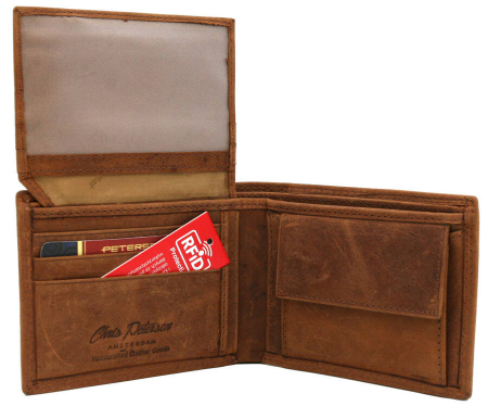 Set cadou portofel barbati din piele naturala + breloc Peterson PTR-PTN SET-M-N003-CHM C [10]