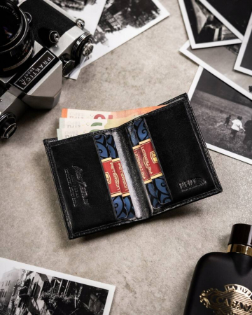 Set cadou portofel din piele naturala + portcard + breloc pentru barbati Peterson PTR-PTN SET3-N992L-VT BL [9]