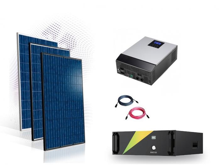 Photovoltaic System Off-grid 6kw with LifePo 100A battery-big