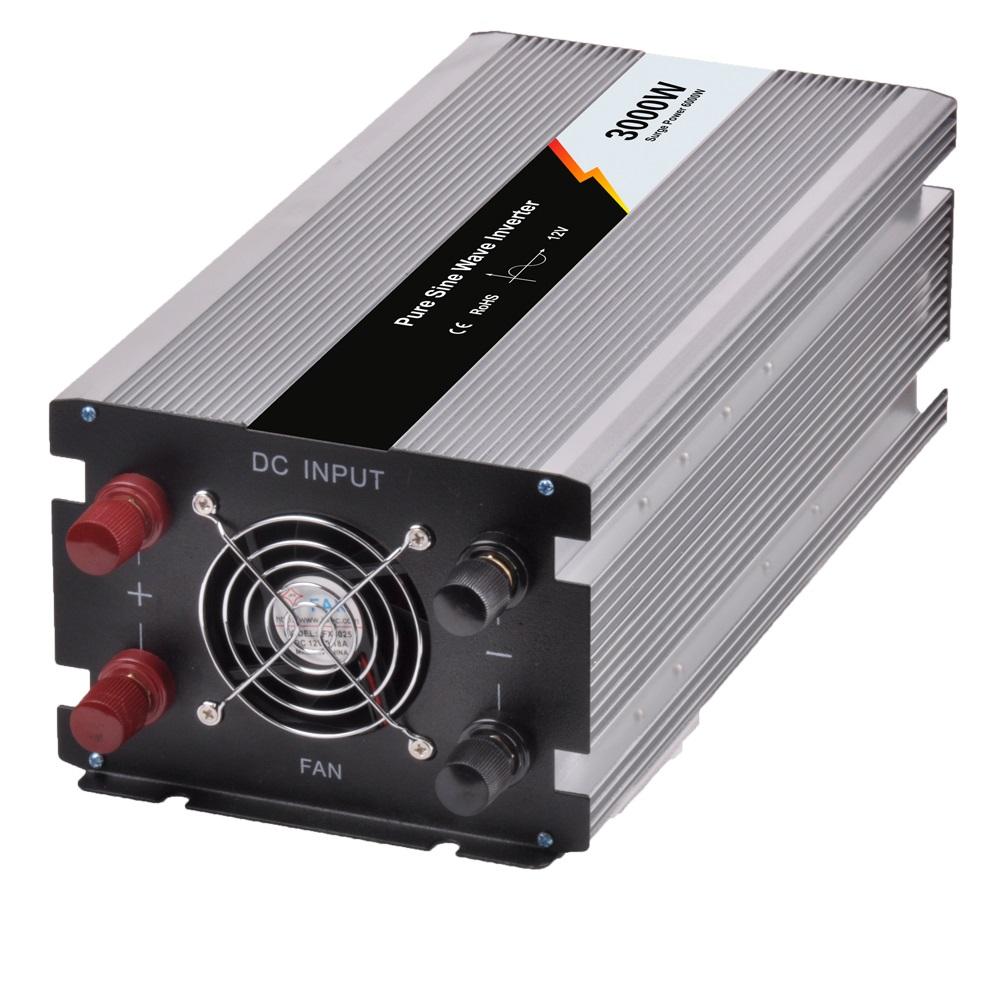 Power Inverter 300W DC to AC Pure Sine Wave Inverter 12/24/36/48V to 120/220V 
