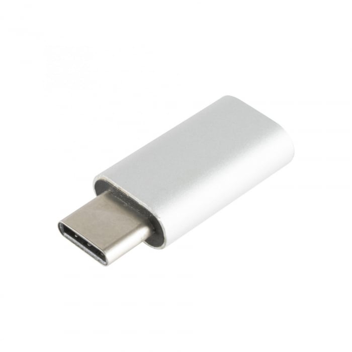 Convertor metalic, tata USB-C - mama microUSB-B [1]