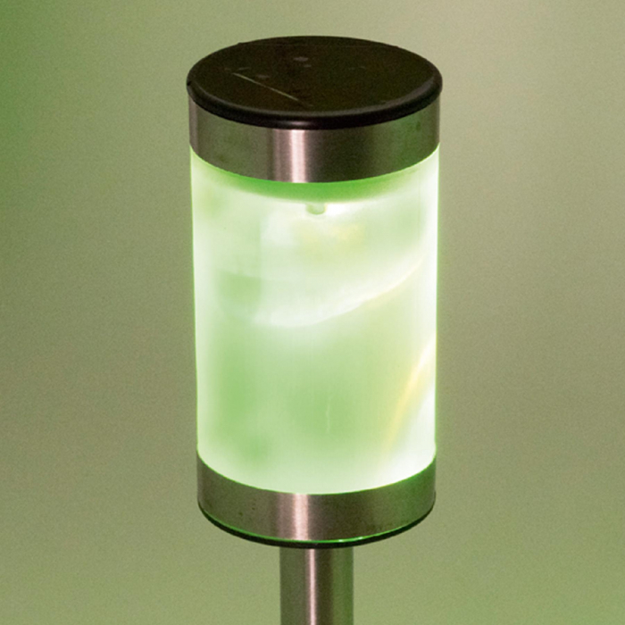 *PROMO*Lampa de gradina cu baterie solara, metalica, multicolor, ziua se incarca, noaptea lumineaza [5]