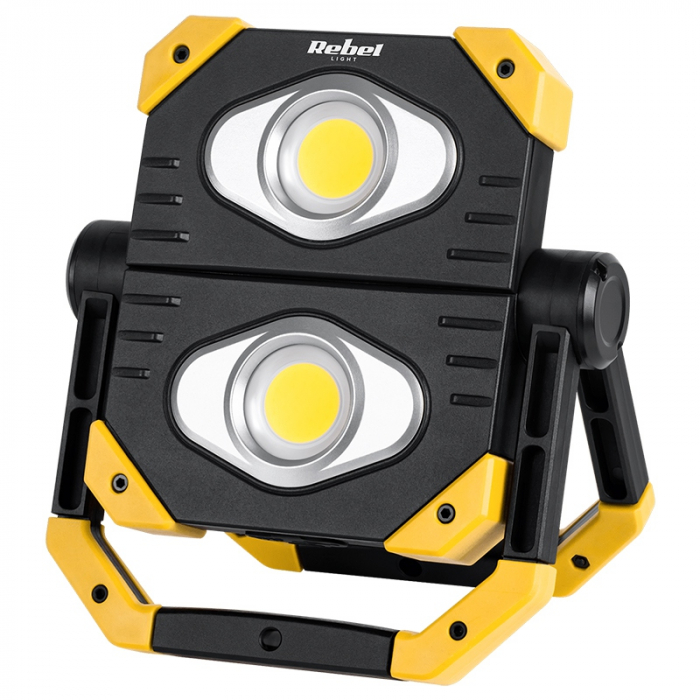 Reflector LED 2x 9.5W COB cu acumulator 3.7V, 5Ah - Rebel [1]