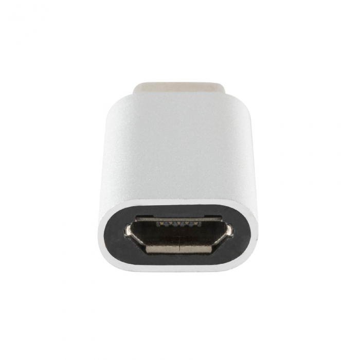 Convertor metalic, tata USB-C - mama microUSB-B [2]