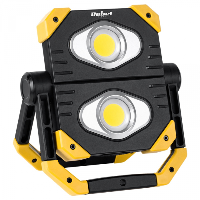 Reflector LED 2x 9.5W COB cu acumulator 3.7V, 5Ah - Rebel [2]