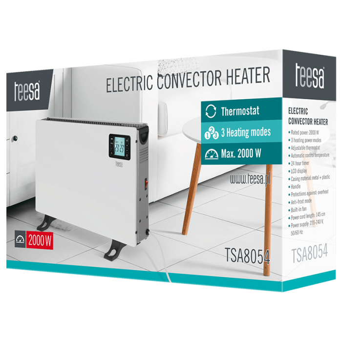 Convector Încălzire Ecran LCD 3 Trepte 2000W Teesa [6]