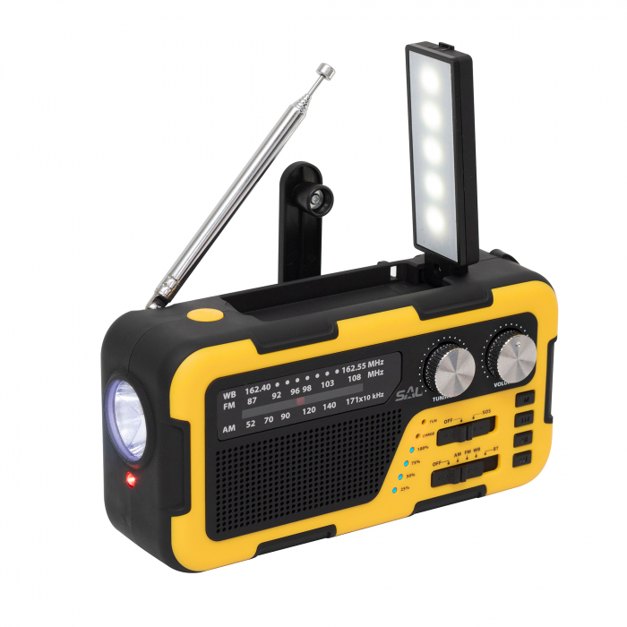 Radio solar hibrid, BT/USB/SD cu incarcare hibrida, solara sau cu manivela rotativa sau cablu USB [2]