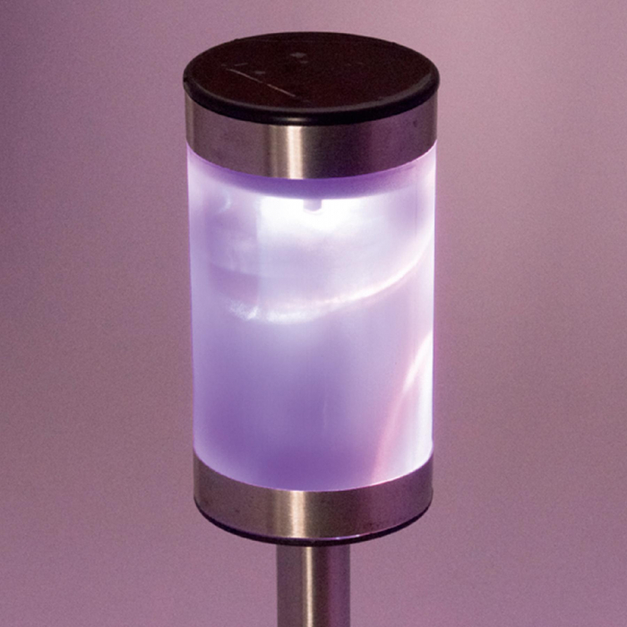 *PROMO*Lampa de gradina cu baterie solara, metalica, multicolor, ziua se incarca, noaptea lumineaza [3]