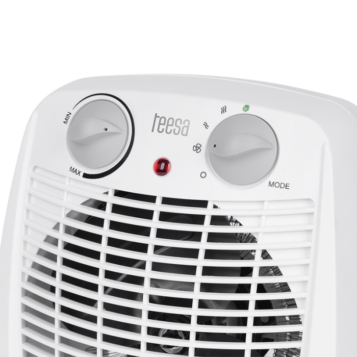 Aeroterma electrica, 3 trepte de incalzire 800/1200/2000W, Termostat reglabil, 4 moduri de functionare, alb [4]
