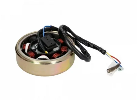 Ansamblu Magnetou si Rotor GY6 50cc 4T 8 Bobine si 4 fire + cititor [1]