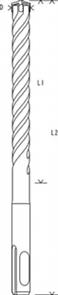 Burghie pentru găurire cu percuţie SDS plus-5X, 18 X 250 X 300mm [2]