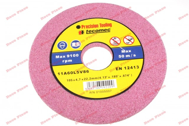 Disc abraziv pentru aparat de ascutit lant drujba 145x 4.7 x 22.2mm Tecomec [1]