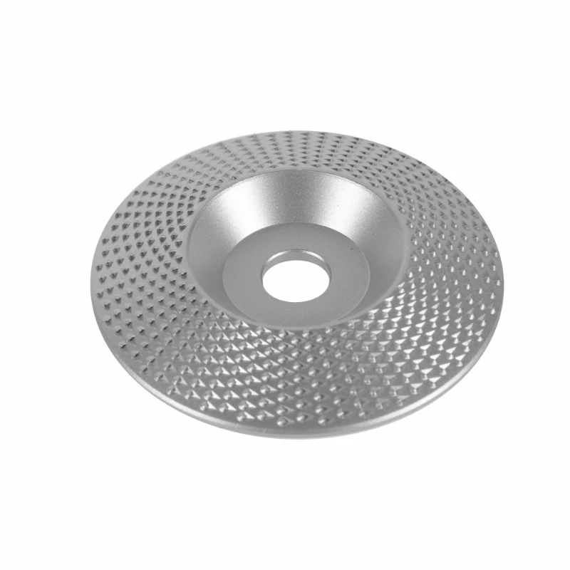Disc arcuit argintiu de rindeluit lemn 84mm [2]