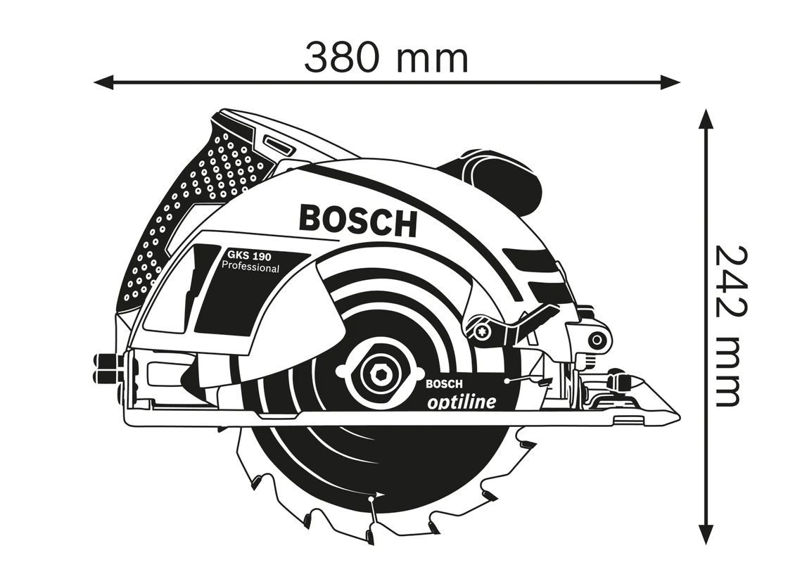 Ferăstrău circular  GKS 190, 1400W, tensiune 230V [4]