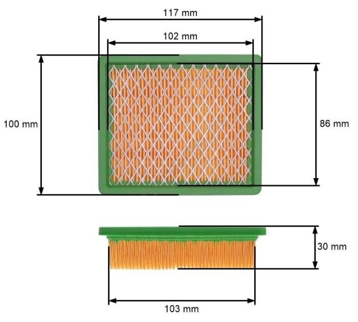 Filtru aer masina tuns gazon tip Nac T375, MG139, TG475, IF60 [1]