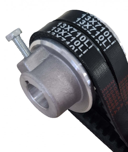 Fulie dubla motor generator, motopompa, motocultor 5-7 CP (ax 20 mm, diametru 55mm) [2]