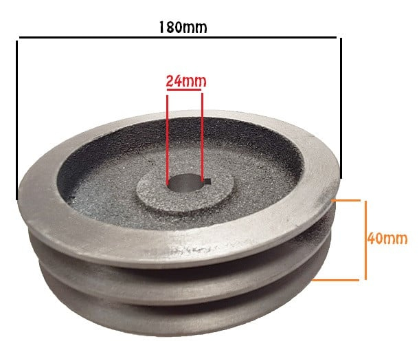 Fulie motor electric 24mm x 180mm (Dubla) [2]