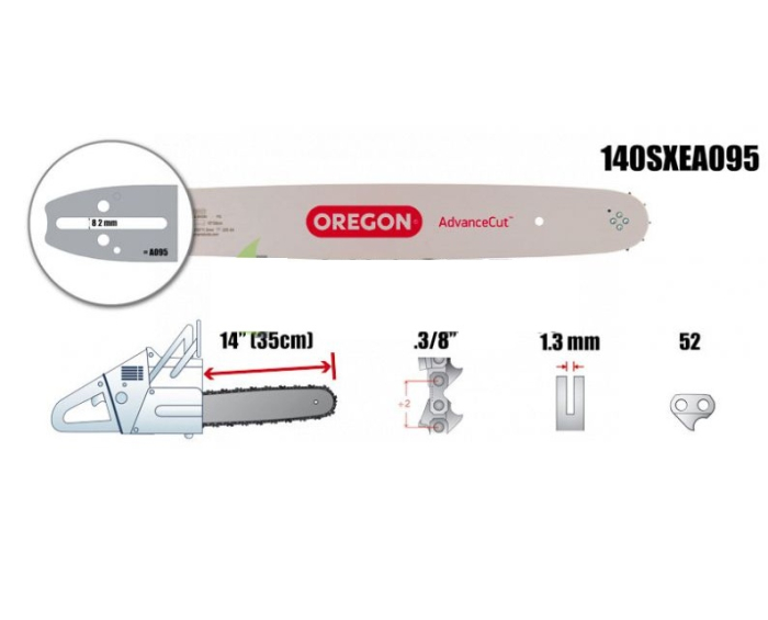 Lama drujba Oregon 26 dinti - pas 3/8 - 35cm - 1.3mm (originala) [2]