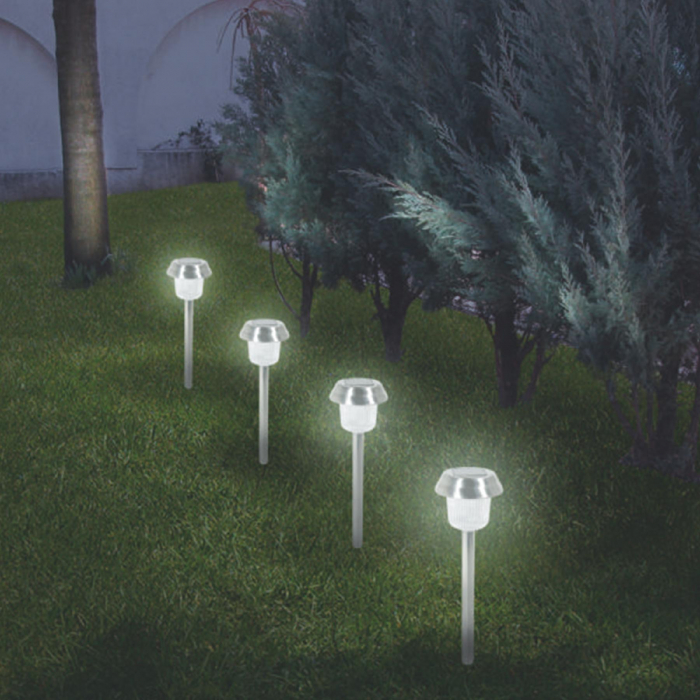 *PROMO*Lampa de gradina cu baterie solara, metalica, ziua se incarca, noaptea lumineaza [2]