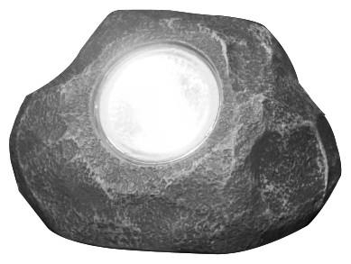 Lampă solară de grădină 1x LED model piatră, din plastic, 2V [1]