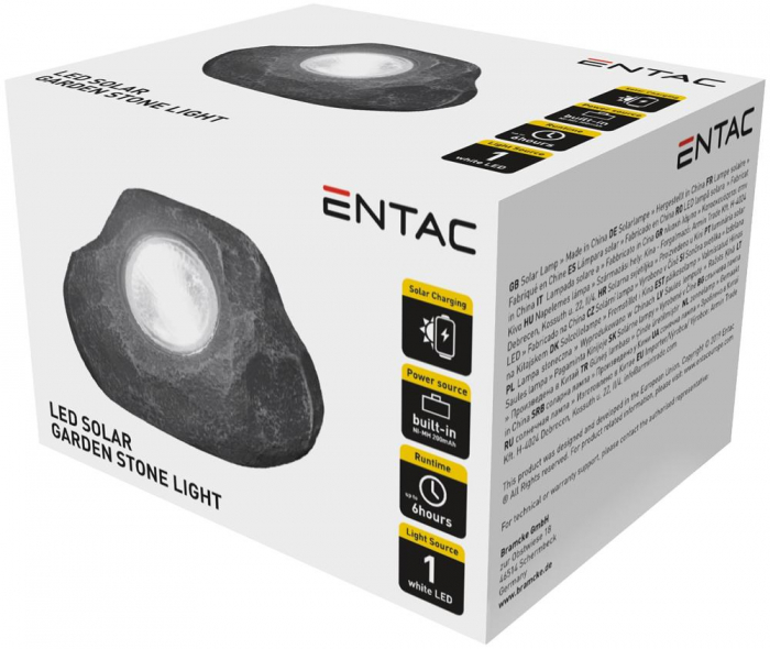 Lampă solară de grădină 1x LED model piatră, din plastic, 2V [3]