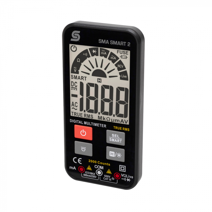 Multimetru digital cu afisaj mare, iluminat, design plat, identificare smart inteligenta si functii manuale [2]