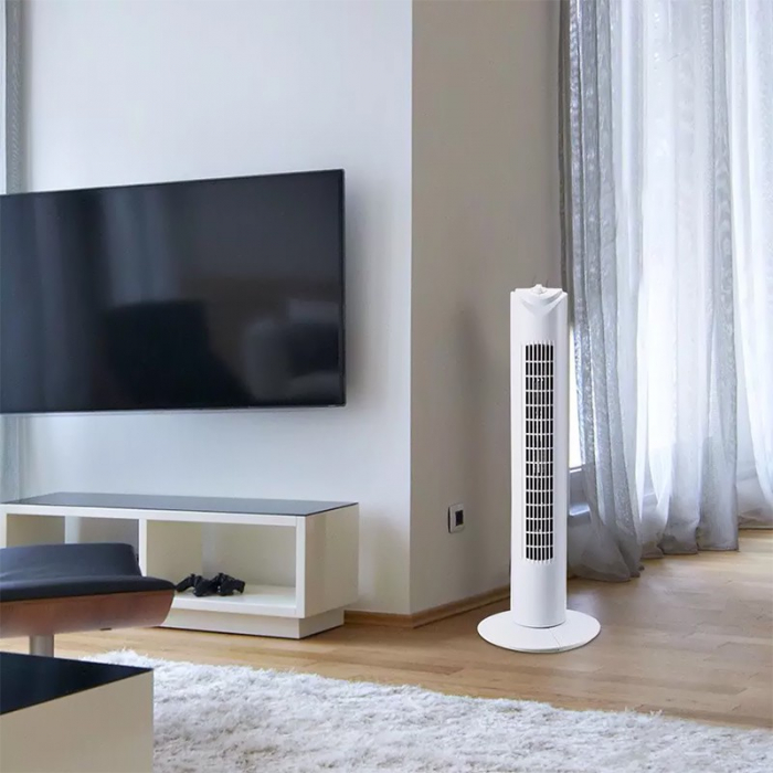 *PROMO* Ventilator tip turn, rotativ, alb, 3 trepte, 79 cm, 45 W [5]