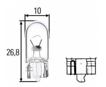 Pachet 10 buc becuri 12V 5W T10 [2]