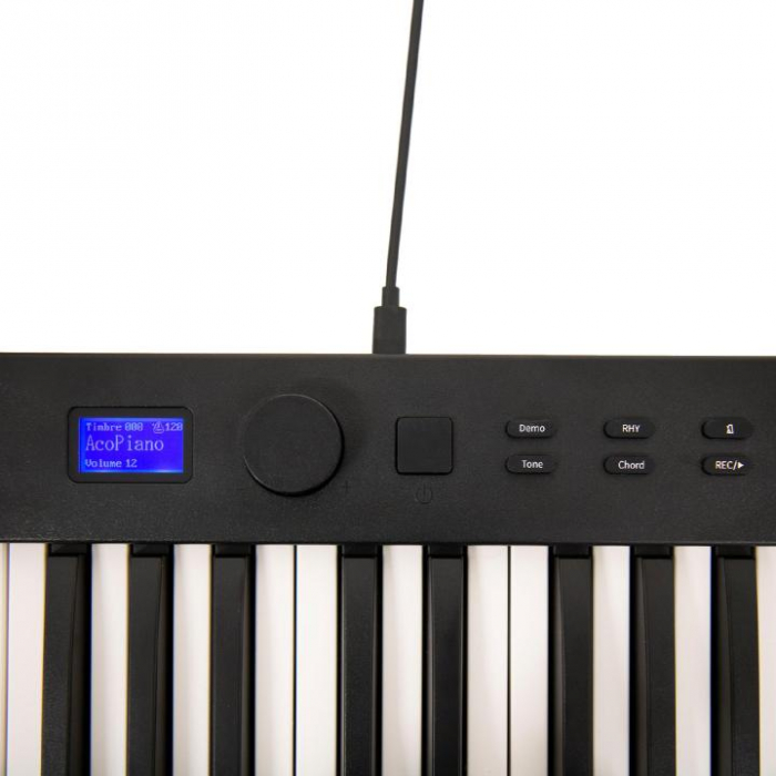 Pian pliabil, 88 clape, 128 tonuri si ritmuri selectabile, 20 melodii demo, difuzor conectabil [2]