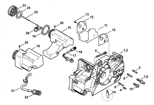 Pompa ulei drujba compatibila Stihl MS 170 - MS 250, 017-025 [2]