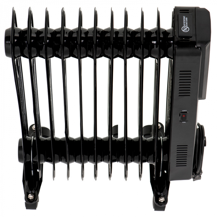 Radiator pe ulei, 11 elementi, 2500W, 3 trepte de caldura, display LED, telecomada, negru [4]