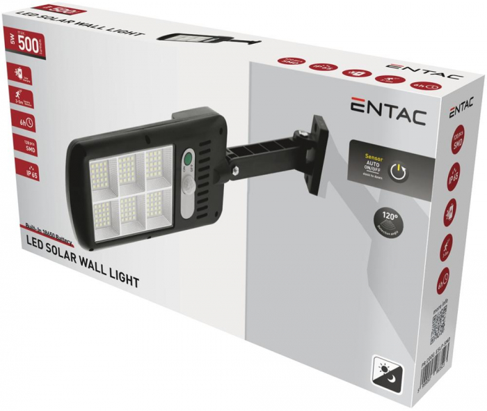 Reflector solar de perete 5W SMD cu senzor de mișcare [3]