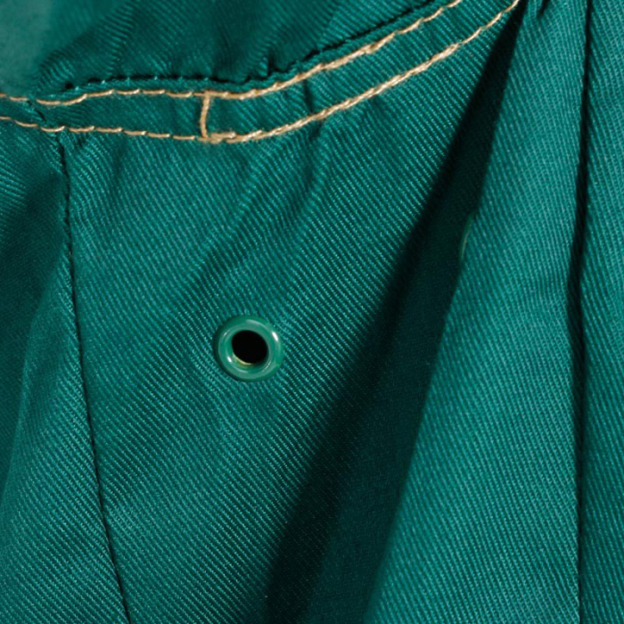 Salopeta de lucru subtire verde cu cusaturi contrastante Lahti Pro [4]