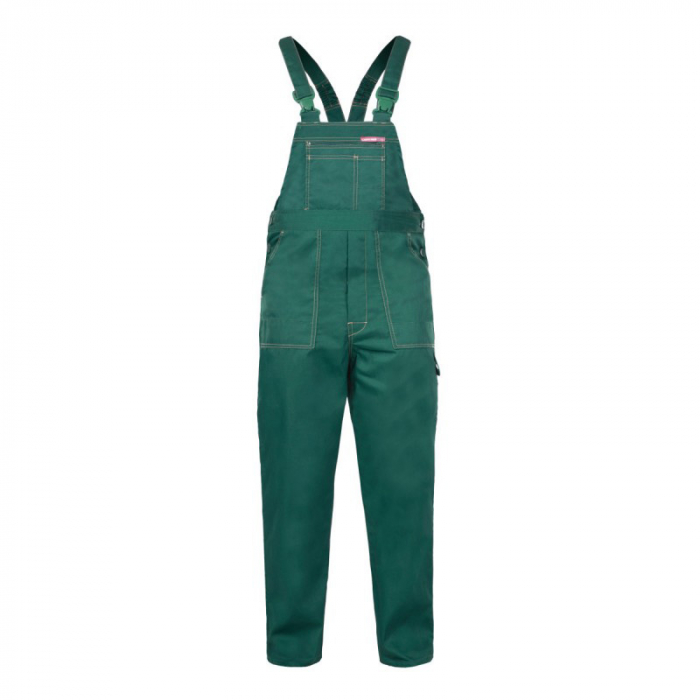 Salopeta de lucru subtire verde cu cusaturi contrastante Lahti Pro [2]