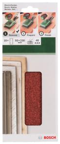 Set foi abrazive BOSCH pentru şlefuitor cu vibraţii ,dimensiunile foii 93 x 230 mm ,G=40 ,10 buc [2]