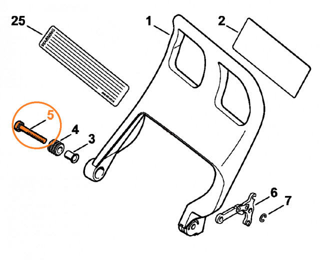 Surub maner frana drujba compatibil Stihl MS440, 044, 046, MS460, MS361 [2]