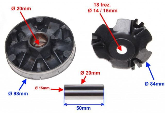 Variator scuter Piaggio 50 - 80cc [2]