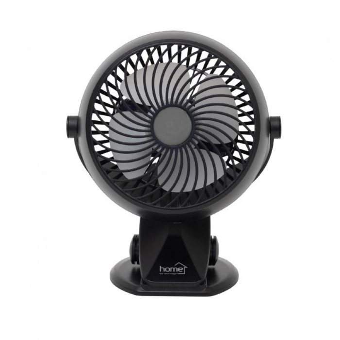 Ventilator cu acumulator si clema, 10 cm, negru, 3 trepte, buton electronic, acumulator 1800 mAh, autonomie 3-6 h [2]
